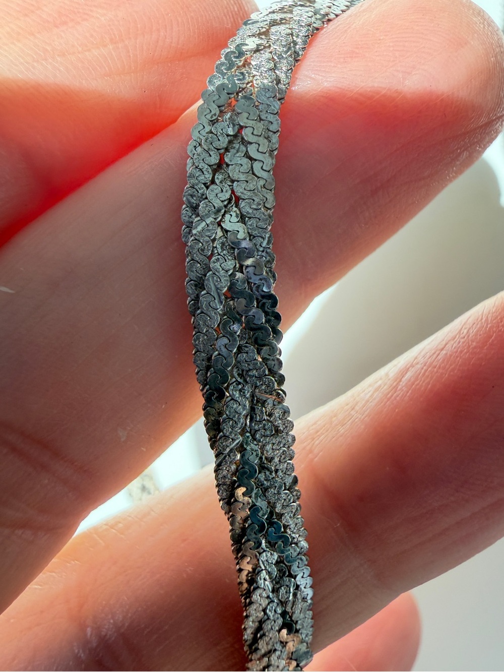 ~19.5” Milor Italy Sterling Silver braided 6mm thick necklace! - Picture 11 of 13